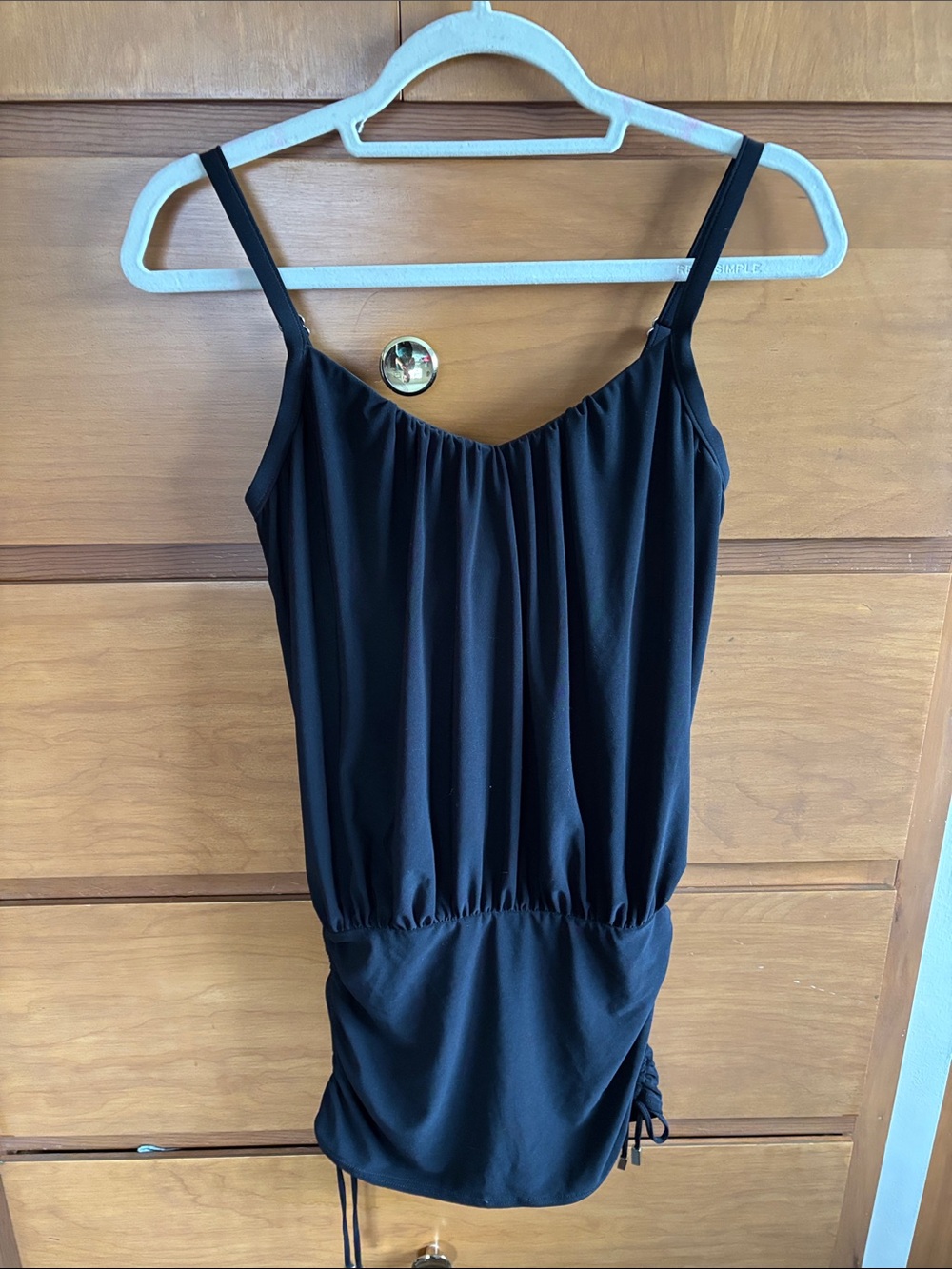 Magicsuit Black Tank One-Piece Ruched Swimdress